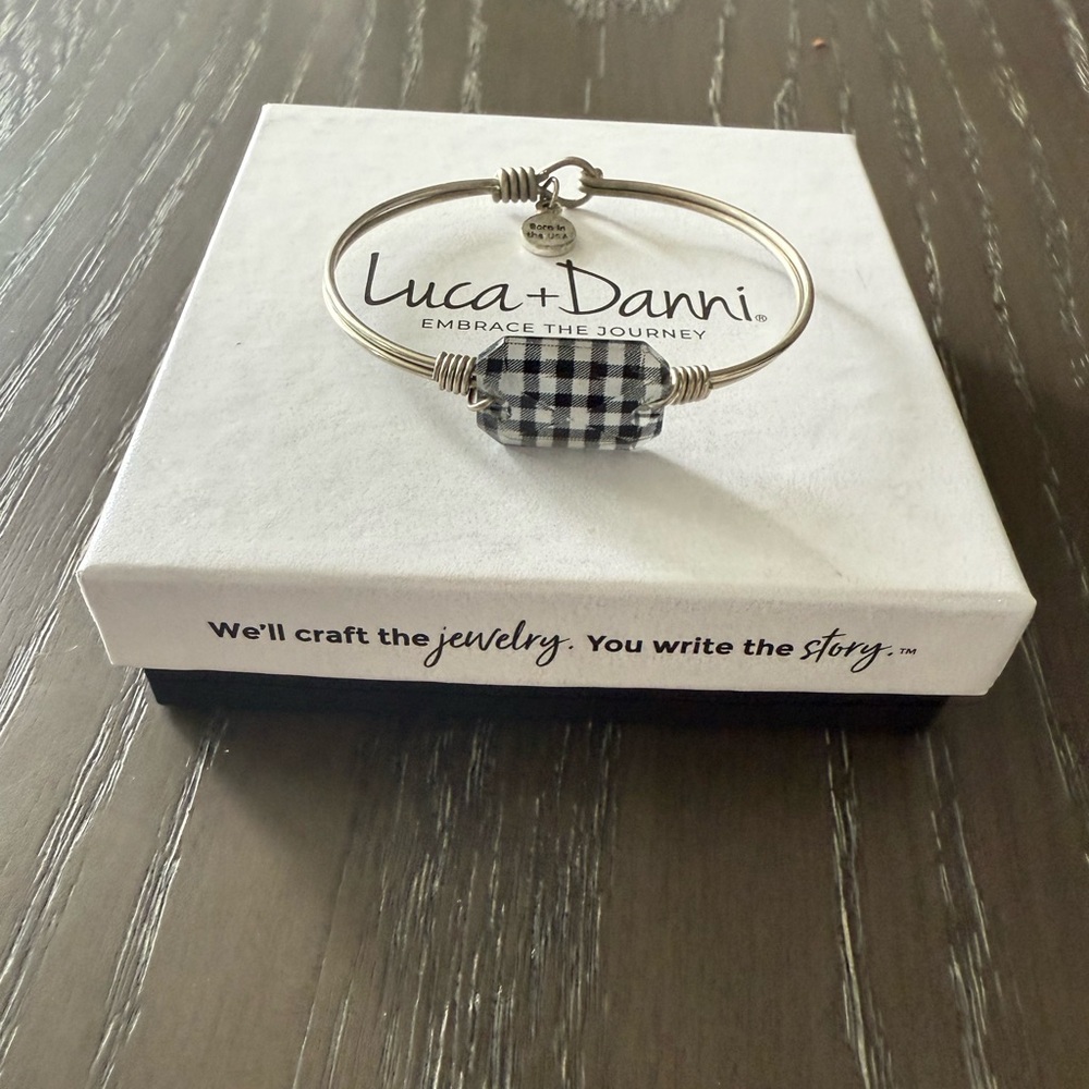 Luca + Danni Gingham Black and White Bracelet